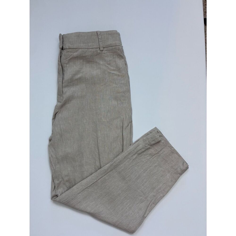 H&M Slim Linen-Blend Trousers Tapers to ankle